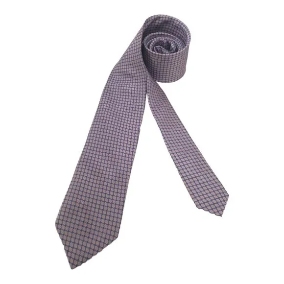 ETON Purple Geometric Silk Tie Made In Italy 59/2.3/4 EX COND